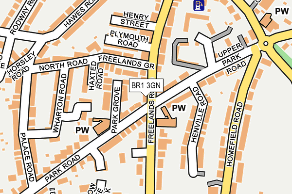 BR1 3GN map - OS OpenMap – Local (Ordnance Survey)