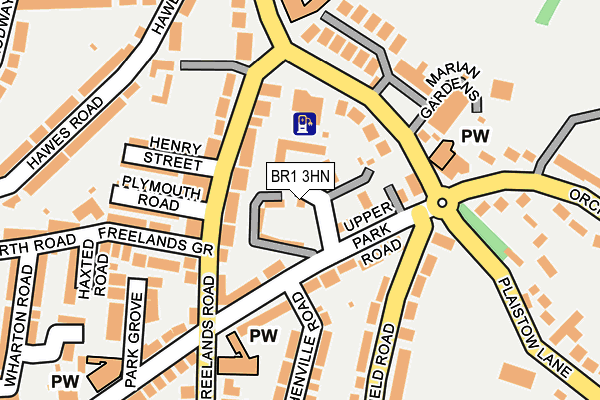 BR1 3HN map - OS OpenMap – Local (Ordnance Survey)