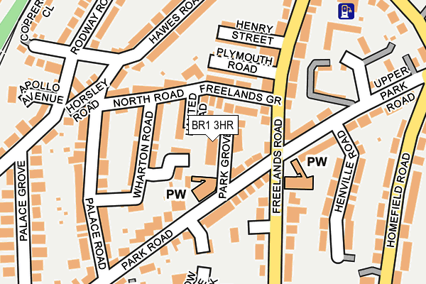 BR1 3HR map - OS OpenMap – Local (Ordnance Survey)