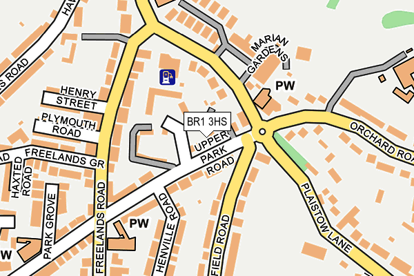 BR1 3HS map - OS OpenMap – Local (Ordnance Survey)