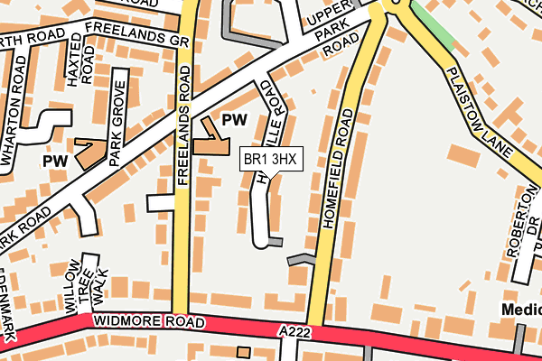 BR1 3HX map - OS OpenMap – Local (Ordnance Survey)