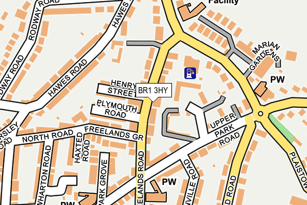 BR1 3HY map - OS OpenMap – Local (Ordnance Survey)