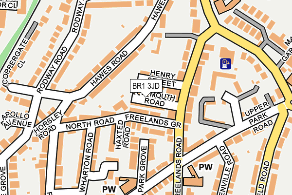 BR1 3JD map - OS OpenMap – Local (Ordnance Survey)