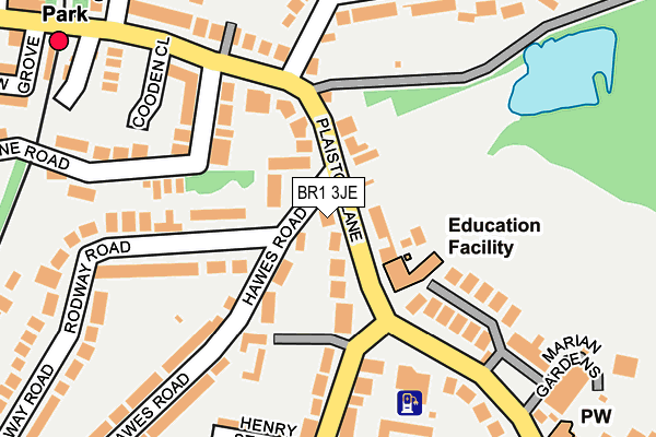 BR1 3JE map - OS OpenMap – Local (Ordnance Survey)