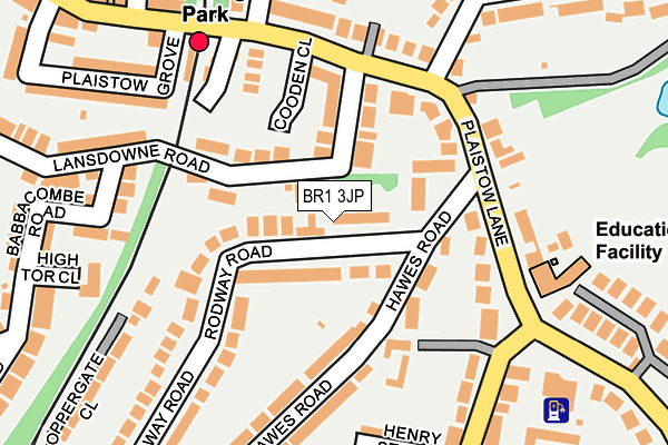 BR1 3JP map - OS OpenMap – Local (Ordnance Survey)