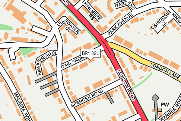 BR1 3SL map - OS OpenMap – Local (Ordnance Survey)