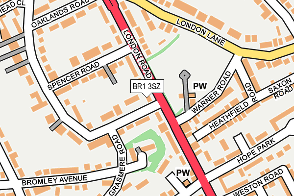 BR1 3SZ map - OS OpenMap – Local (Ordnance Survey)