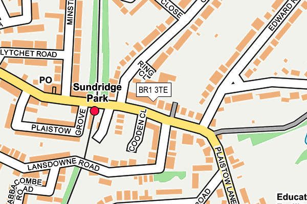 BR1 3TE map - OS OpenMap – Local (Ordnance Survey)