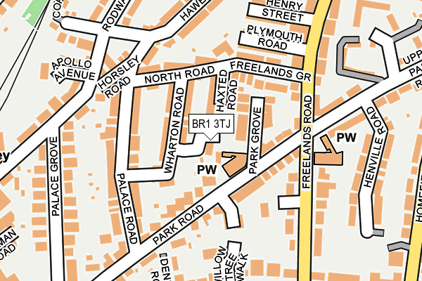 BR1 3TJ map - OS OpenMap – Local (Ordnance Survey)