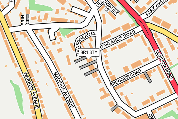 BR1 3TY map - OS OpenMap – Local (Ordnance Survey)