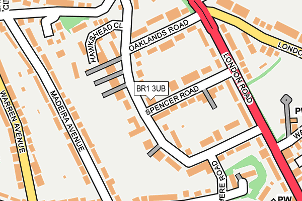 BR1 3UB map - OS OpenMap – Local (Ordnance Survey)