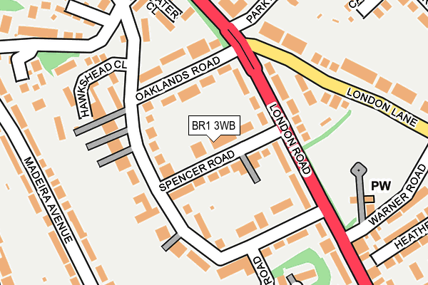 BR1 3WB map - OS OpenMap – Local (Ordnance Survey)