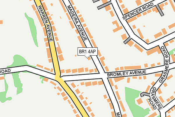 BR1 4AP map - OS OpenMap – Local (Ordnance Survey)