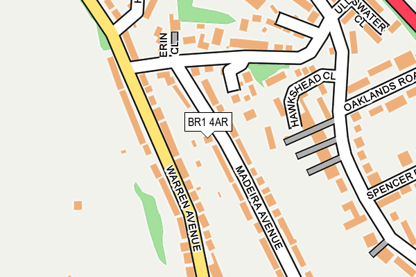 BR1 4AR map - OS OpenMap – Local (Ordnance Survey)