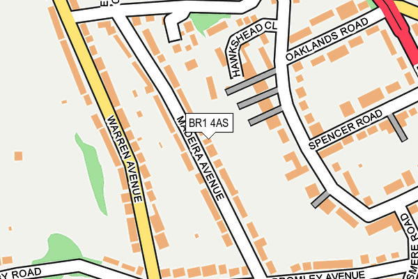 BR1 4AS map - OS OpenMap – Local (Ordnance Survey)