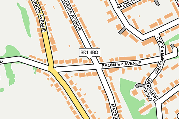 BR1 4BQ map - OS OpenMap – Local (Ordnance Survey)