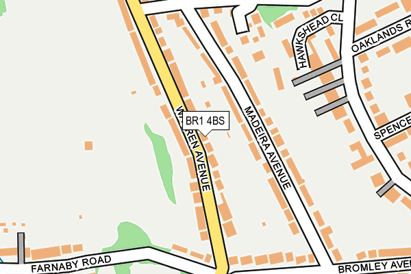 BR1 4BS map - OS OpenMap – Local (Ordnance Survey)