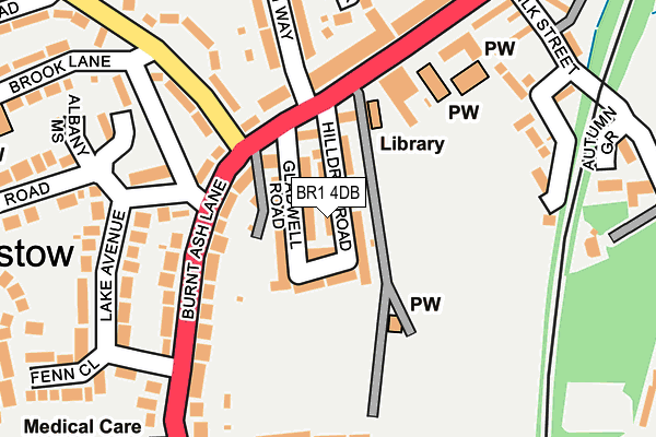 BR1 4DB map - OS OpenMap – Local (Ordnance Survey)