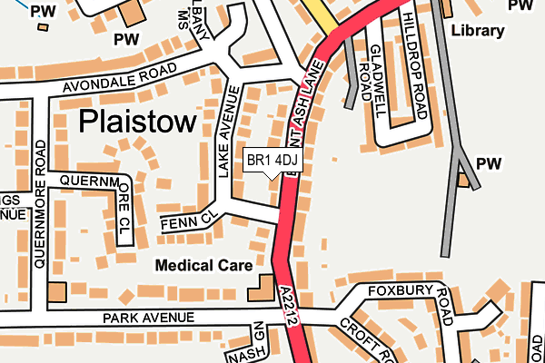 BR1 4DJ map - OS OpenMap – Local (Ordnance Survey)