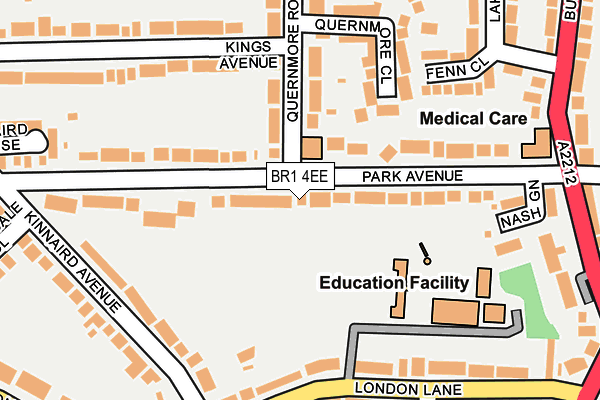 BR1 4EE map - OS OpenMap – Local (Ordnance Survey)