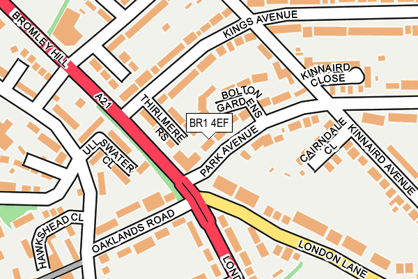 BR1 4EF map - OS OpenMap – Local (Ordnance Survey)