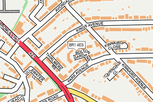 BR1 4ES map - OS OpenMap – Local (Ordnance Survey)