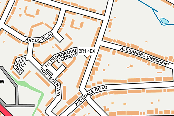 BR1 4EX map - OS OpenMap – Local (Ordnance Survey)