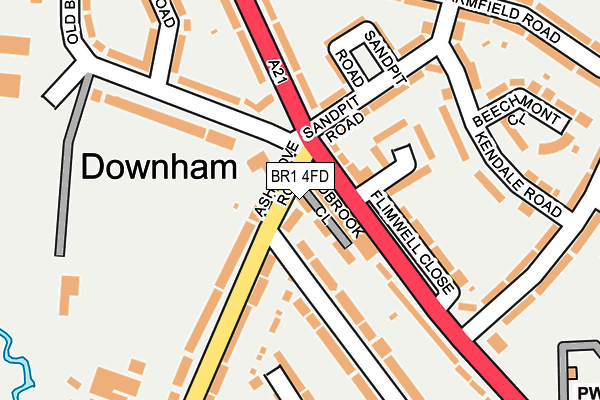 BR1 4FD map - OS OpenMap – Local (Ordnance Survey)