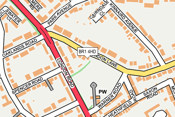 BR1 4HD map - OS OpenMap – Local (Ordnance Survey)