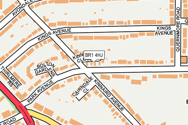 BR1 4HJ map - OS OpenMap – Local (Ordnance Survey)