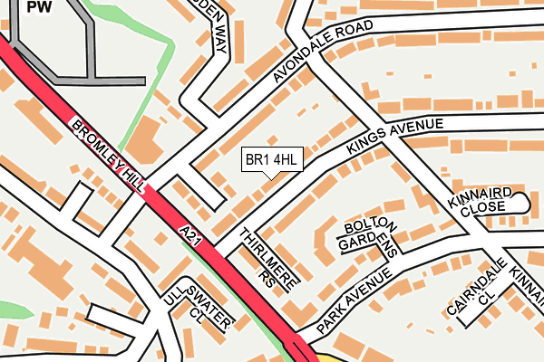 BR1 4HL map - OS OpenMap – Local (Ordnance Survey)