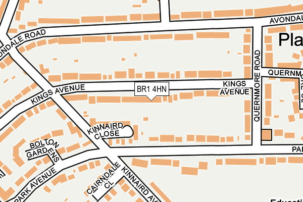 BR1 4HN map - OS OpenMap – Local (Ordnance Survey)