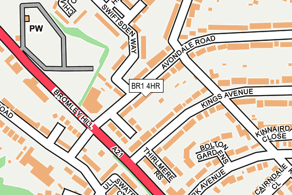 BR1 4HR map - OS OpenMap – Local (Ordnance Survey)