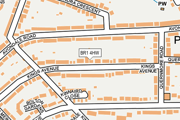 BR1 4HW map - OS OpenMap – Local (Ordnance Survey)