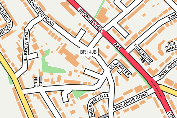 BR1 4JB map - OS OpenMap – Local (Ordnance Survey)