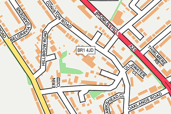 BR1 4JD map - OS OpenMap – Local (Ordnance Survey)