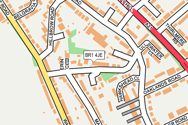 BR1 4JE map - OS OpenMap – Local (Ordnance Survey)
