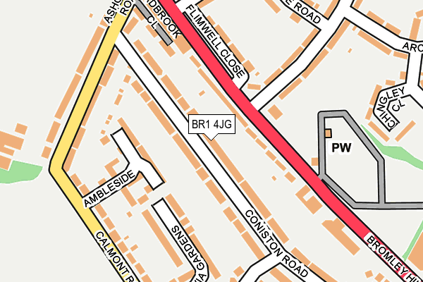 BR1 4JG map - OS OpenMap – Local (Ordnance Survey)