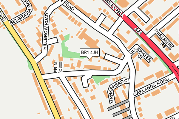 BR1 4JH map - OS OpenMap – Local (Ordnance Survey)