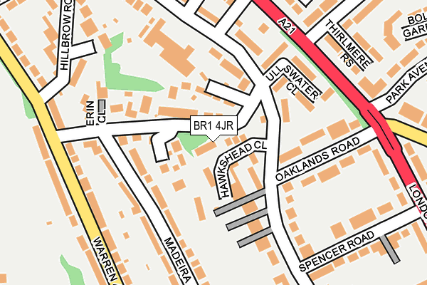BR1 4JR map - OS OpenMap – Local (Ordnance Survey)