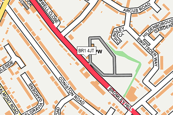 BR1 4JT map - OS OpenMap – Local (Ordnance Survey)