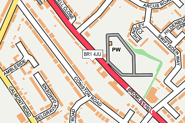 BR1 4JU map - OS OpenMap – Local (Ordnance Survey)