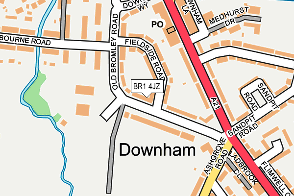 BR1 4JZ map - OS OpenMap – Local (Ordnance Survey)