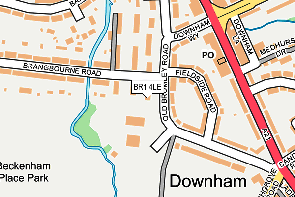 BR1 4LE map - OS OpenMap – Local (Ordnance Survey)