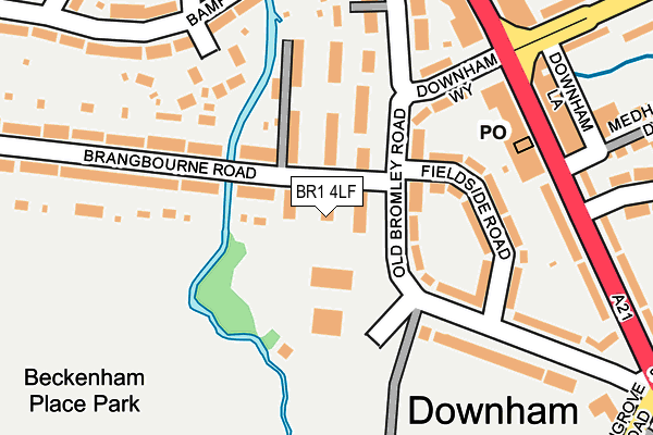 BR1 4LF map - OS OpenMap – Local (Ordnance Survey)