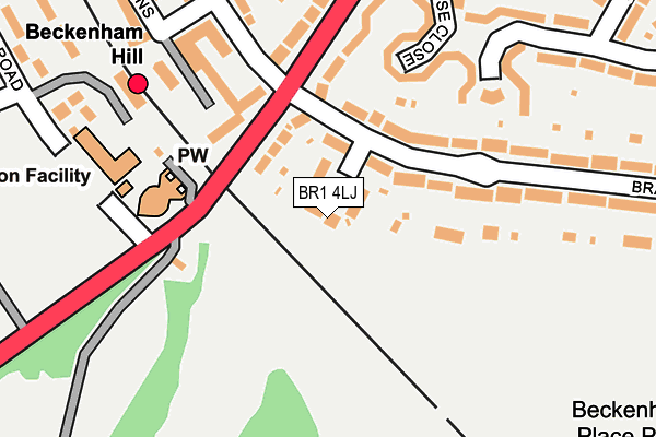 BR1 4LJ map - OS OpenMap – Local (Ordnance Survey)