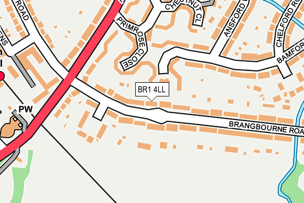 BR1 4LL map - OS OpenMap – Local (Ordnance Survey)