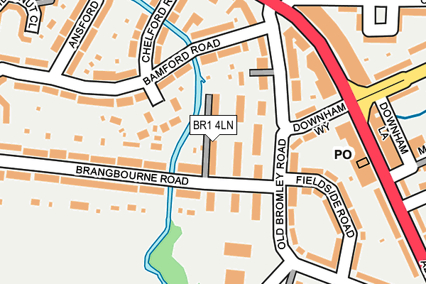 BR1 4LN map - OS OpenMap – Local (Ordnance Survey)