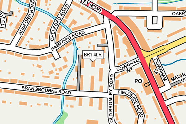 BR1 4LR map - OS OpenMap – Local (Ordnance Survey)