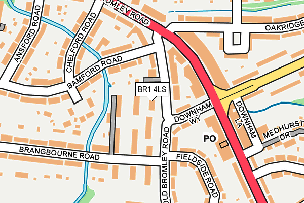 BR1 4LS map - OS OpenMap – Local (Ordnance Survey)